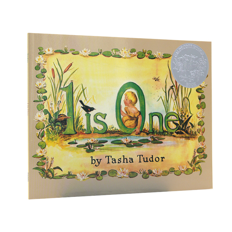 1就是一英文原版绘本 1 IS ONE 学会数数美国凯迪克银奖儿童英语数字启蒙幼儿数字英文启蒙童书Tasha Tudor著Aladdin