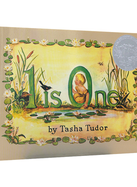 1就是一英文原版绘本 1 IS ONE 学会数数美国凯迪克银奖儿童英语数字启蒙幼儿数字英文启蒙童书Tasha Tudor著Aladdin