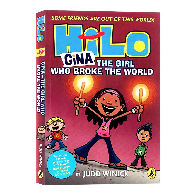 HILO系列7 吉娜 打破世界的女孩 英文原版小说 Hilo Book 7 Gina The Girl Who Broke the World 儿童全彩漫画桥梁章节小说平装版