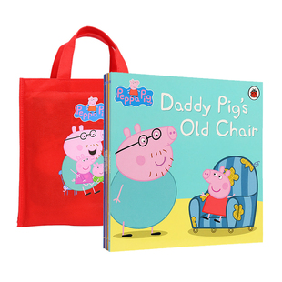 Pig Peppa 红色袋子粉猪10册英文原版 绘本 Books Pig粉红猪小妹小猪佩奇与乔治10本大开本装 现货Peppa 早教动画儿童故事书 Picture