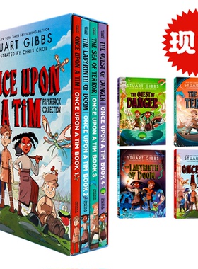 童话镇1-4册盒装英文原版 The Once Upon a Tim Paperback Collection 儿童小说故事书间谍学校同作则斯图亚特吉布斯 Stuart Gibbs