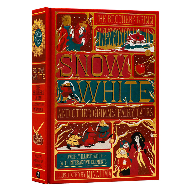 白雪公主与格林童话英文原版 Snow White and Other Grimms' Fairy Tales3D 立体互动机关书儿童文学经典之作全彩插画精装收藏版