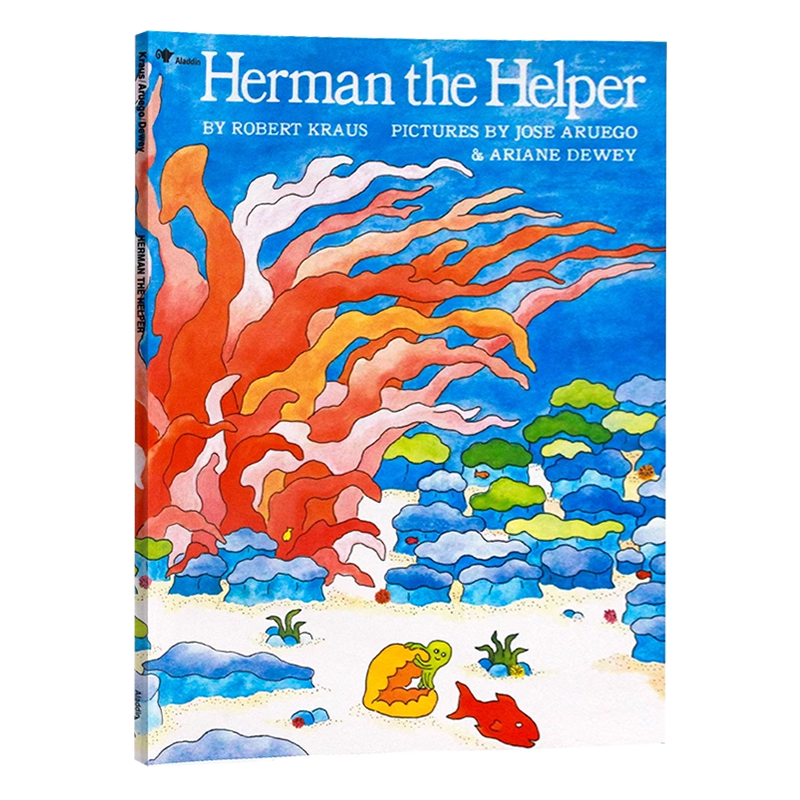 暖心章鱼奇遇记英文原版 Herman the Helper 4-8 岁全彩海洋绘本 儿童英语启蒙认知图画书 培养孩子同理心的经典之作Robert Kraus