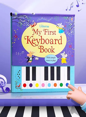 Usborne我的首本钢琴书 英文原版 My First Keyboard Book 我会弹 专属旋律节奏DIY发声书英语读本 幼儿童音乐器启蒙艺术 四种和弦