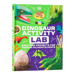 Dinosaur Activity 恐龙活动实验室 8岁亲子动手动脑益智读物 趣味科普互动游戏书 英文原版 儿童恐龙主题手工实验书 DK出版 Lab