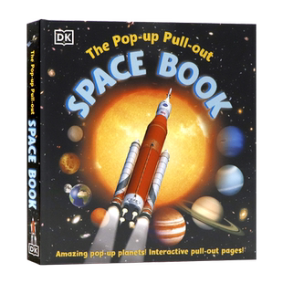 现货DK太空科普百科Pop Up立体书英文原版 The Pop-up Pull-out Space Book 交互式拉出页面探秘太空行星科普启蒙全彩插画版图解