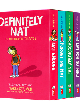 不够自信的娜塔莉5册套装 Definitely Nat The Nat Enough Collection Nat Enough 1-5 Box Set 英文原版儿童文学漫画章节桥梁书