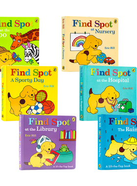 找小玻系列 英文原版绘本 Find Spot 儿童启蒙精装小波躲猫猫纸板翻翻书 图画故事书 幼儿早教启蒙认知 Eric Hill 亲子互动