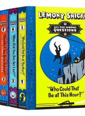 墨渍镇谜团4册 英文原版小说 All The Wrong Questions 波特莱尔大冒险同作者雷蒙斯尼奇侦探推理系列Lemony Snicket章节桥梁书