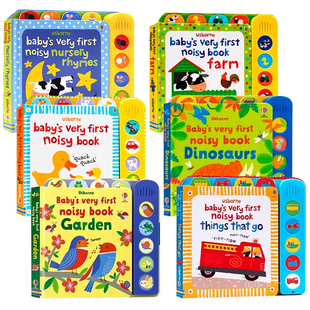 农场 耐撕耐翻 触摸发声纸板书英语启蒙绘本 Very 首本恐龙 交通工具 First 童谣发声书6册 花园 Book Usborne宝宝 Baby Noisy