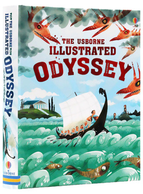 英文原版绘本Illustrated Odyssey奥德赛 Usborne出品 精装插图故事书精装儿童英语故事书 儿童英语课外阅读故事书