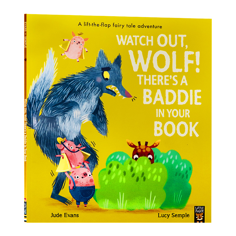 小心狼，书中有坏蛋英文原版绘本