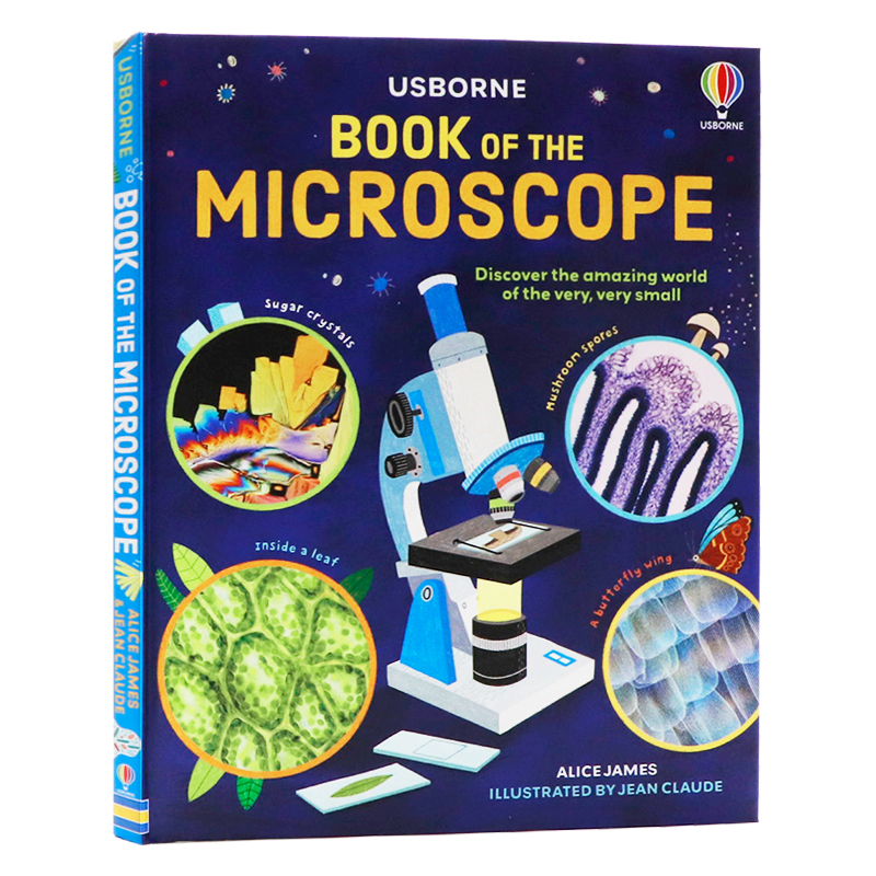 Usborne出品 显微镜之书 Book of the Microscope 英文原版进口图书 微生物科普启蒙 生物科学学习参考书籍 全彩图解