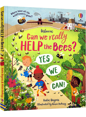 Usborne出品 我们能帮助蜜蜂吗 英文原版 Can We Really Help the Bees  STEM故事 儿童英语科普读物 进口图书