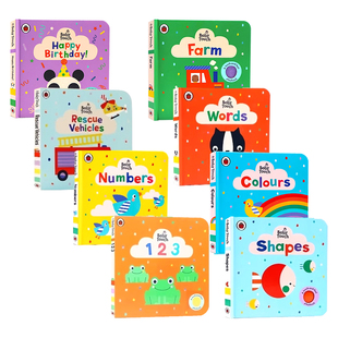 小瓢虫触摸纸板书8册大开本英文原版绘本 Baby Touch Tummy Time 儿童触摸触感启蒙认知绘本亲子共读宝宝睡前童话故事立体进口童书