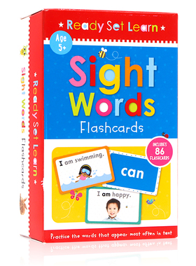 Sight Words高频词汇闪卡字卡 Flashcards 英文原版常见关键词学习单词卡片 学龄前幼儿园启蒙早教高效英语卡 基础入门幼小衔接