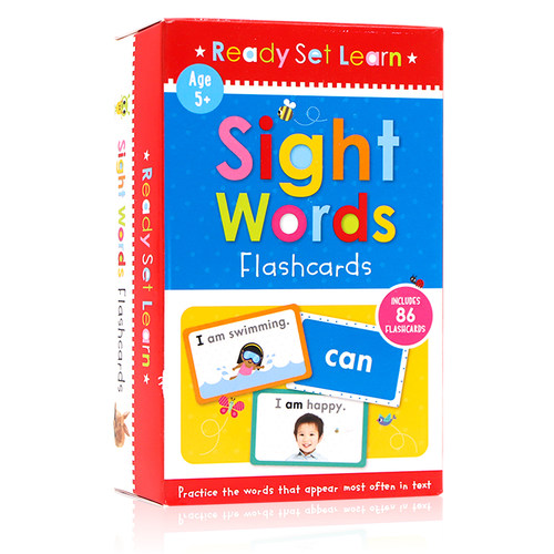 Sight Words高频词汇闪卡字卡 Flashcards 英文原版常见关键词学习单词卡片 学龄前幼儿园启蒙早教高效英语卡 基础入门幼小衔接