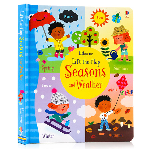 Usborne 季节天气主题翻翻书 Lift the Flap Seasons and Weather 英文原版绘本 幼儿科学启蒙翻翻书 亲子读物科普认知启蒙早教书