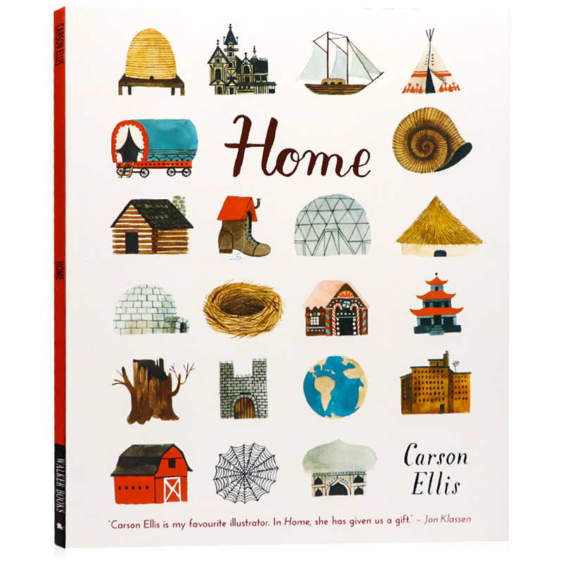 Home 家 英文原版绘本 儿童英语启蒙认知图画故事书籍 亲子温馨读物家的意义 幼儿童想象力培养思维拓展Carson Ellis畅销作品3-6岁