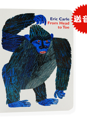 原版英语绘本from head to toe从头到脚英文纸板书 幼儿童早教启蒙认知读物dear zoo卡尔爷爷brown bear棕熊 廖彩杏吴敏兰书单推荐
