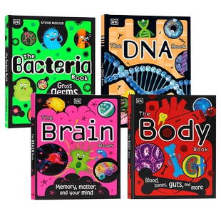 DK百科全书4册英文原版绘本 The Bacteria Book/The Brain Book/The DNA Book 精装儿童英语课外阅读书籍进口原版少儿科普读物