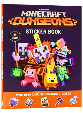我的世界地下城贴纸书 英文原版 Minecraft Dungeons Sticker Book 儿童创造想象力益智故事书漫画攻略书周边系列指令教程平装