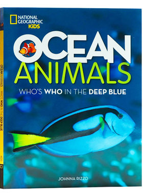美国国家地理 海洋动物 深蓝中的谁 英文原版  Ocean Animals Who's Who in the Deep Blue  青少年科普读物 平装大开全彩图画书