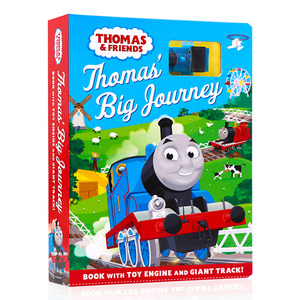 小火车托马斯轨道车书玩具书纸板书英文原版 Thomas and Friends Thomas' Big Journey 儿童英语启蒙图画故事书亲子互动益智附玩具