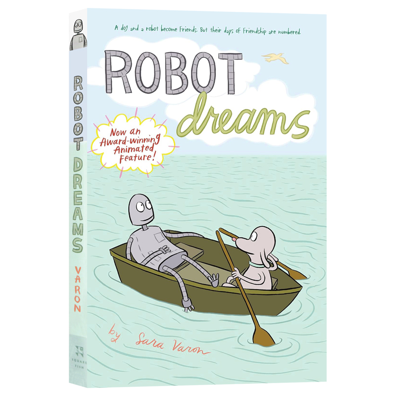 Robot Dreams 机器人之梦进口英文原版奥斯卡提名的西班牙电影动画长片漫画小说友谊图画书Sara Varon电影插画原著英语原版书