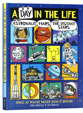 地球上的爆笑生活 英文原版绘本 A Day in the Life of an Astronaut, Mars and the Distant Stars 儿童精装趣味知识科普百科
