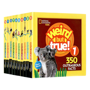 美国国家地理世界真奇妙系列10册英文原版 National Geographic Weird But True1-10 真的好奇怪 含350个妙趣科学真相科普百科平装