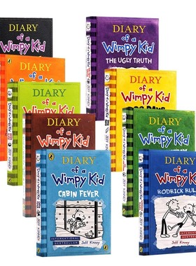 小屁孩日记2-10 哭包日记 英文原版 Diary of a Wimpy Kid 2-10 儿童英语故事书 课外阅读漫画章节桥梁书 儿童文学Jeff Kinney