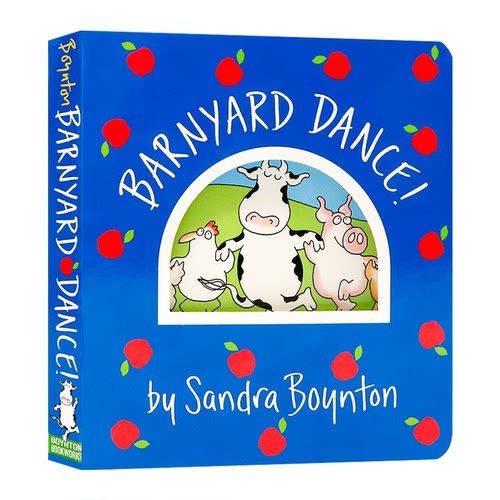 动物舞会 英文原版 Barnyard Dance 桑德拉 博因顿 低幼启蒙纸板书 可爱动物图画书 加厚耐撕圆角不伤手 亲子互动共读宝宝语感培养