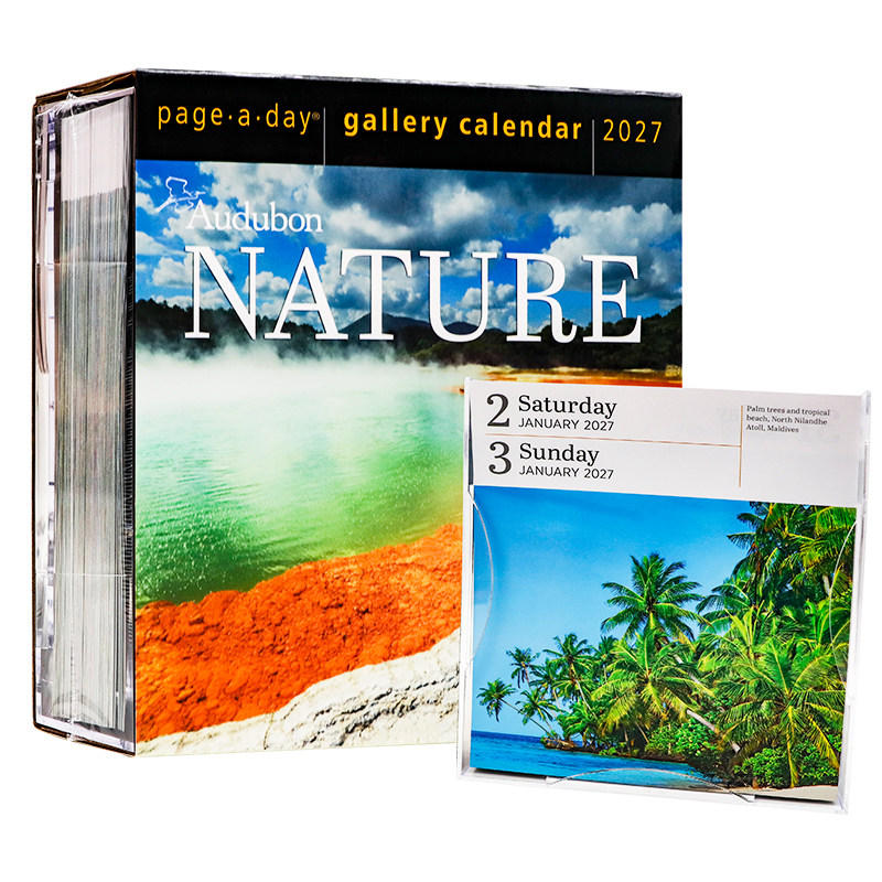 2027年画廊日历 奥杜邦自然风光摄影 英文原版 Audubon Nature Page-A-Day Gallery Calendar 2027 一页一风景 进口台历 新年礼物