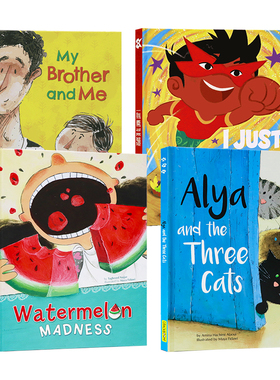 成长系列绘本4册 英文原版 Watermelon Madness My Brother and Me I Just Want to Be Super哄睡书进口英语原版书籍 精装大开