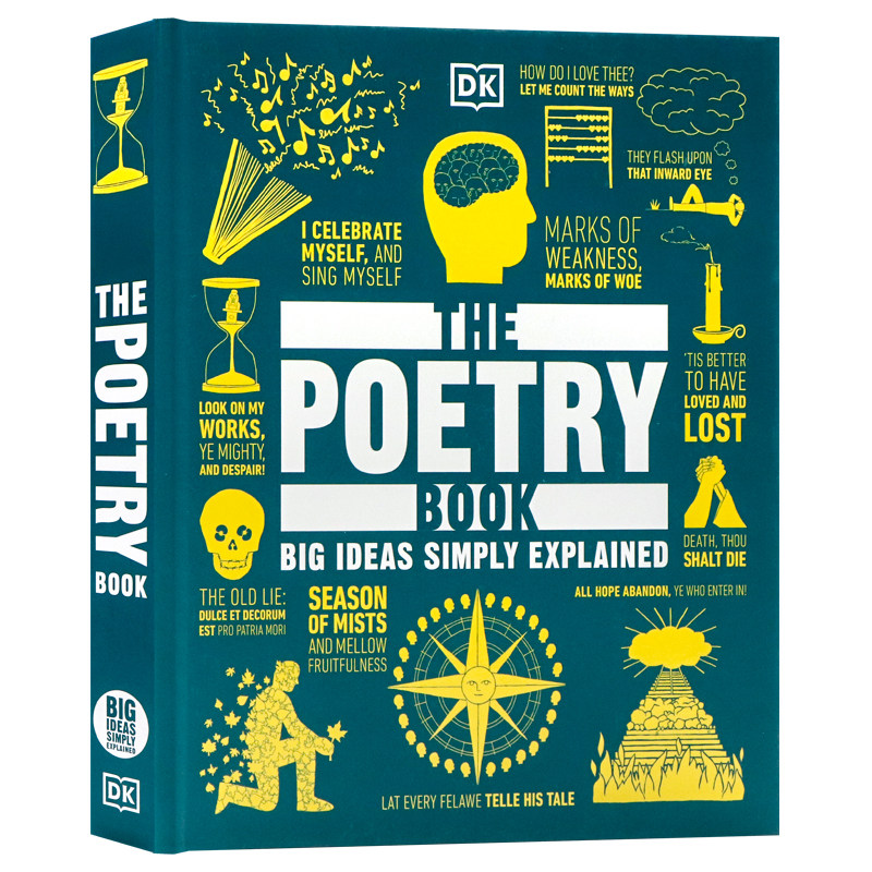 DK出品诗歌百科全书 诗歌入门读物英文原版The Poetry Book DK Big Ideas90多部诗歌作品集青少年课外英语阅读全彩科普精装图鉴