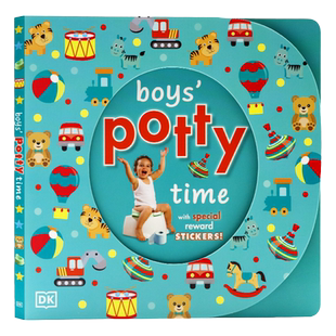 现货DK儿童书系列 男孩子上厕所时间 Boys' Potty Time 英文原版绘本宝宝行为习惯养成轻松学会生活好习惯英语启蒙含奖励小贴纸