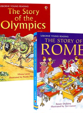 Usborne出品 分级阅读2 罗马的故事 奥林匹克的故事2册 英文原版 The Story of Rome / the Olympics 青少年英文经典故事书精装