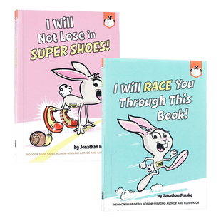 幽默爆笑故事全彩插画版 Will Through This You Race 桥梁章节书平装 企鹅桥梁小读本兔子赛跑2册英文原版 Book 绘本