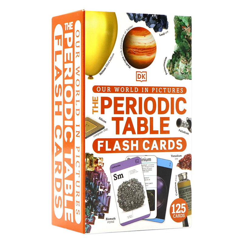 DK闪卡 元素周期表英文原版 Our World in Pictures The Periodic Table Flash Cards 儿童STEM思维培养读物英语趣味科学进口读物,书籍/杂志/报纸,儿童读物原版书,淘宝优惠券,粉丝福利购,淘宝优惠卷