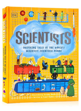 DK 科学家的故事 英文原版 Scientists 青少年科普读物 儿童人物传记百科 精装全彩插图 DK图解百科系列 霍金牛顿居里夫人爱因斯坦