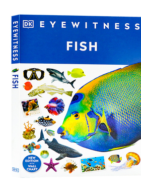 DK出品 目击者系列鱼类 英文原版 Eyewitness Fish 鱼类自然历史视觉参考指南 青少年儿童英语科普百科读物 精装全彩插图