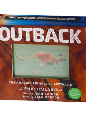 光与影视觉书 袋鼠及其他神奇动物 Outback a Photicular Book 会动的3D立体翻翻书英文原版绘本英语百科动物科普纽约时报畅销