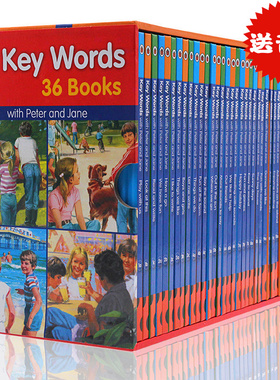 低阶讲解英文原版绘本 Key words 关键词分级阅读自然拼读36册 sight words keyword ladybird 国际学校教材分级阅读 口语单词练习