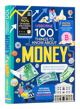 Usborne 关于金钱的100件事 英文原版 100 Things to Know About Money 儿童插画精装科普绘本 进口童书 儿童货币启蒙 9-11岁