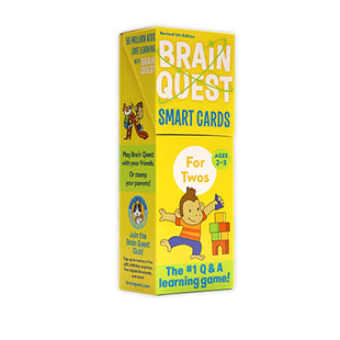 for Threes Smart 英文原版 Quest Cards 3岁大脑任务启蒙级学前智力开发问答卡美国学前小学生全科练习 Brain