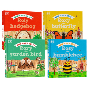 DK刺猬羅利保育 大黃蜂蝴蝶羅西Roly 花園鳥羅里 Garden the Bird Hedgehog Butterfly英文原版 動物故事英語圖畫書 繪本 Bumblebee