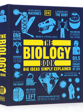 DK出品生物学 百科英文原版 The Biology Book 人类生物学科普图解百科全彩铜版纸精装大开Big Ideas Simply Explained进口书籍