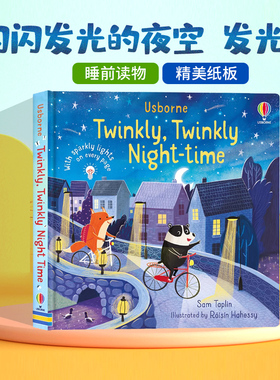 Usborne 闪闪发光的夜空 发光书 英文原版绘本 The Twinkly Twinkly Night-time 精美纸板书 Sam Taplin 早教启蒙认知 亲子互动
