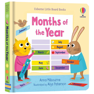 Usborne 一年中的每个月 英文原版绘本 Little Board Books Months of the Year 尤斯伯恩亲子幼儿童睡前共读英语启蒙纸板书